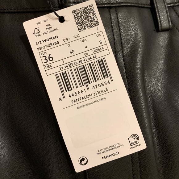 Mango Faux-leather trousers - Picture 3 of 7